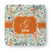 Orange & Blue Leafy Swirls Paper Coasters - Approval