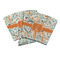 Orange & Blue Leafy Swirls Party Cup Sleeve (Personalized)