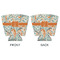 Orange & Blue Leafy Swirls Party Cup Sleeves - with bottom - APPROVAL