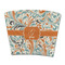 Orange & Blue Leafy Swirls Party Cup Sleeves - without bottom - FRONT (flat)