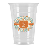 Orange & Blue Leafy Swirls Party Cups - 16oz (Personalized)