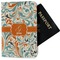 Orange & Blue Leafy Swirls Passport Holder - Fabric (Personalized)