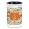 Orange & Blue Leafy Swirls Ceramic Pencil Holders - Blue