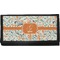 Orange & Blue Leafy Swirls Canvas Checkbook Cover (Personalized)