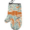 Orange & Blue Leafy Swirls Left Oven Mitt (Personalized)