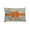 Orange & Blue Leafy Swirls Pillow Case - Standard - Front
