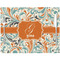 Orange & Blue Leafy Swirls Placemat with Props