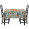 Orange & Blue Leafy Swirls Tablecloth (Personalized)