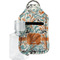 Orange & Blue Leafy Swirls Hand Sanitizer & Keychain Holder - Small (Personalized)