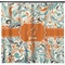 Orange & Blue Leafy Swirls Shower Curtain - 71" x 74" (Personalized)