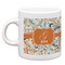 Orange & Blue Leafy Swirls Espresso Cup (Personalized)