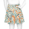 Orange & Blue Leafy Swirls Skater Skirt - Back