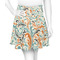 Orange & Blue Leafy Swirls Skater Skirt - Front