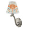 Orange & Blue Leafy Swirls Small Chandelier Lamp - LIFESTYLE (on wall lamp)