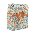 Orange & Blue Leafy Swirls Gift Bag (Personalized)