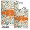 Orange & Blue Leafy Swirls Soft Cover Journal - Compare
