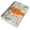 Orange & Blue Leafy Swirls Spiral Journal 7 x 10 - Main