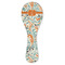 Orange & Blue Leafy Swirls Ceramic Spoon Rest (Personalized)