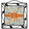 Orange & Blue Leafy Swirls Square Trivet (Personalized)