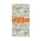 Orange & Blue Leafy Swirls Standard Guest Towels in Full Color