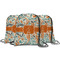 Orange & Blue Leafy Swirls String Backpack - MAIN