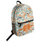 Orange & Blue Leafy Swirls Student Backpack (Personalized)