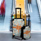 Orange & Blue Leafy Swirls Suitcase Set 4 - IN CONTEXT