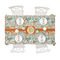 Orange & Blue Leafy Swirls Tablecloths (58"x102") - TOP VIEW
