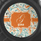 Orange & Blue Leafy Swirls Tape Measure - 25ft - detail