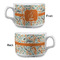 Orange & Blue Leafy Swirls Tea Cup - Single Apvl
