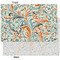 Orange & Blue Leafy Swirls Tissue Paper - Heavyweight - XL - Front & Back
