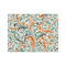 Orange & Blue Leafy Swirls Tissue Paper - Lightweight - Medium - Front