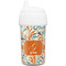 Orange & Blue Leafy Swirls Toddler Sippy Cup (Personalized)