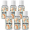 Orange & Blue Leafy Swirls Travel Bottles (Personalized)