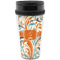 Orange & Blue Leafy Swirls Acrylic Travel Mug without Handle (Personalized)