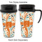 Orange & Blue Leafy Swirls Travel Mugs - with & without Handle