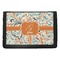 Orange & Blue Leafy Swirls Trifold Wallet (Personalized)
