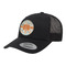 Orange & Blue Leafy Swirls Trucker Hat - Black (Personalized)