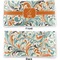 Orange & Blue Leafy Swirls Vinyl Check Book Cover - Front and Back