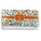 Orange & Blue Leafy Swirls Vinyl Checkbook Cover (Personalized)
