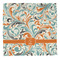 Orange & Blue Leafy Swirls Washcloth - Front - No Soap