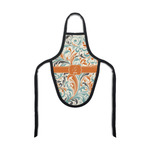 Orange & Blue Leafy Swirls Bottle Apron (Personalized)