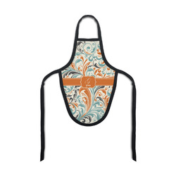 Orange & Blue Leafy Swirls Bottle Apron (Personalized)