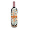 Orange & Blue Leafy Swirls Wine Bottle Apron - IN CONTEXT