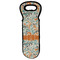 Orange & Blue Leafy Swirls Wine Tote Bag (Personalized)