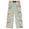 Orange & Blue Leafy Swirls Womens Pajama Pants - XS