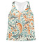 Orange & Blue Leafy Swirls Womens Racerback Tank Top - 2X Large