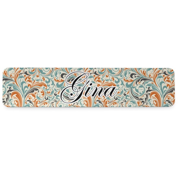 Orange & Blue Leafy Swirls Wrist Rest - Apvl