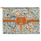 Orange & Blue Leafy Swirls Zipper Pouch - Large - 12.5"x8.5" (Personalized)