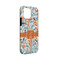 Orange & Blue Leafy Swirls iPhone 13 Mini Tough Case - Angle